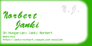 norbert janki business card